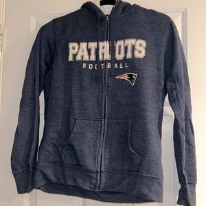 New England Patriots Fleece Lined Zip Up Sweatshirt